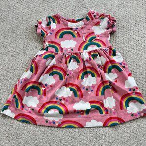 Mini Boden rainbow pink cloud Dress